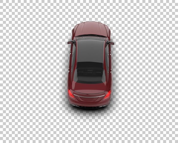 Ilustración de renderización 3D realista de un coche moderno aislado en el fondo