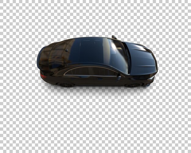 Ilustración de renderización 3D realista de un coche moderno aislado en el fondo