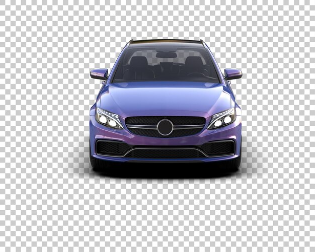Ilustración de renderización 3D realista de un coche moderno aislado en el fondo