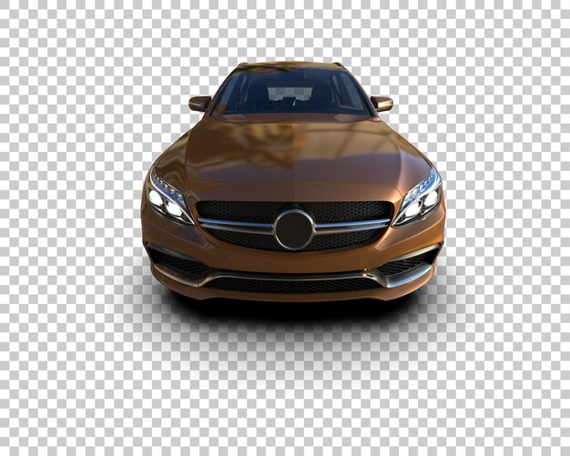 Ilustración de renderización 3D realista de un coche moderno aislado en el fondo