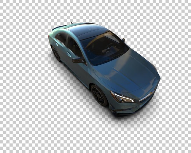Ilustración de renderización 3D realista de un coche moderno aislado en el fondo