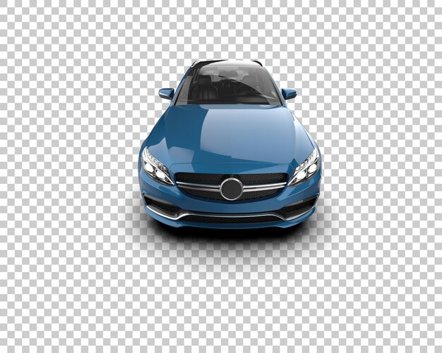 Ilustración de renderización 3D realista de un coche moderno aislado en el fondo