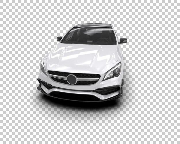 Ilustración de renderización 3D realista de un coche moderno aislado en el fondo