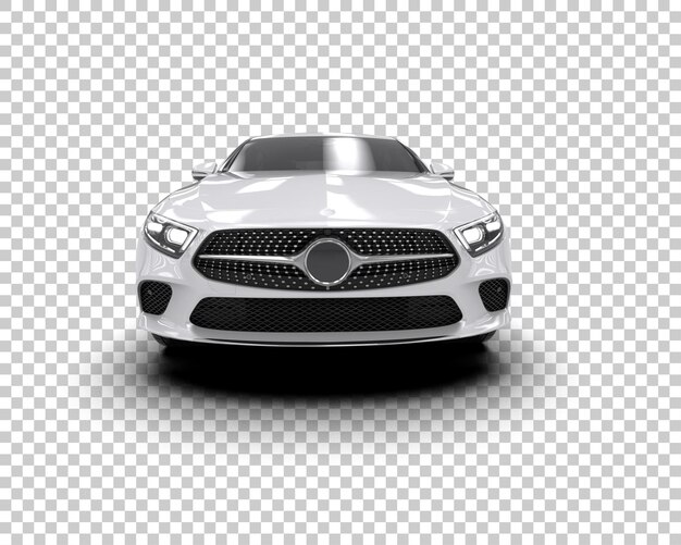 Ilustración de renderización 3D realista de un coche moderno aislado en el fondo