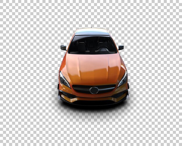 Ilustración de renderización 3D realista de un coche moderno aislado en el fondo