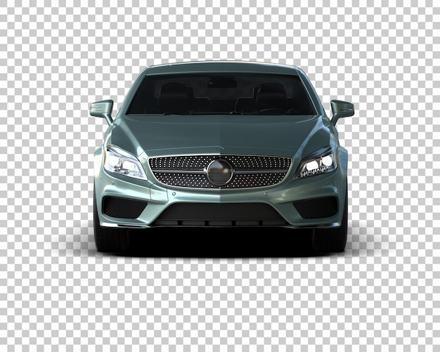 Ilustración de renderización 3D realista de un coche moderno aislado en el fondo