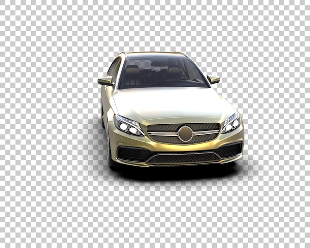 Ilustración de renderización 3D realista de un coche moderno aislado en el fondo