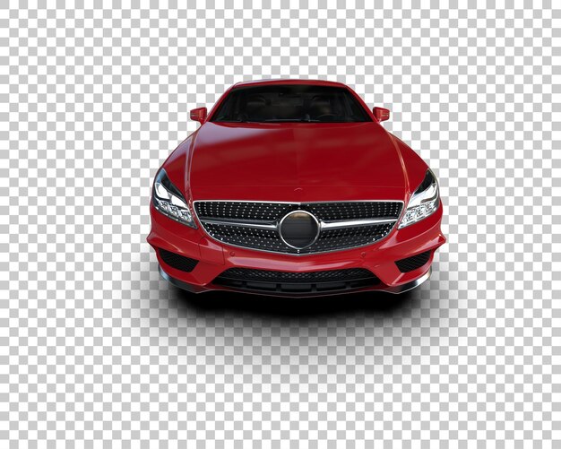 Ilustración de renderización 3D realista de un coche moderno aislado en el fondo
