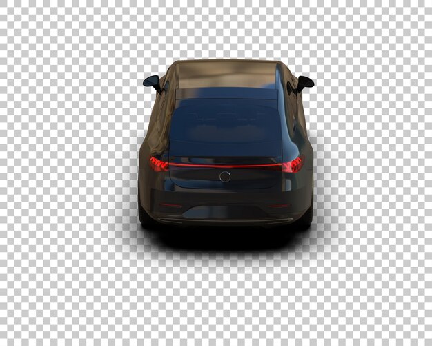 Ilustración de renderización 3D realista de un coche moderno aislado en el fondo