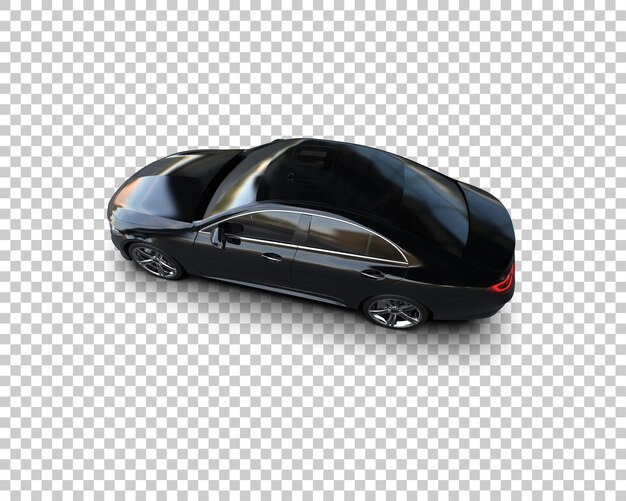 Ilustración de renderización 3D realista de un coche moderno aislado en el fondo
