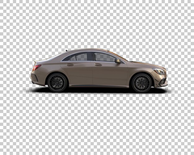 Ilustración de renderización 3D realista de un coche moderno aislado en el fondo