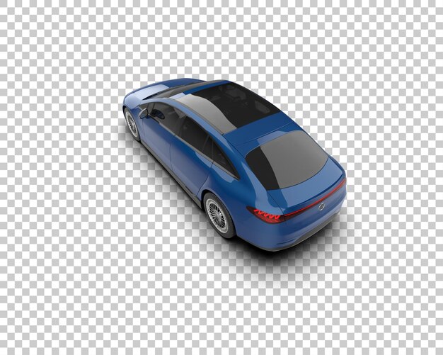 Ilustración de renderización 3D realista de un coche moderno aislado en el fondo