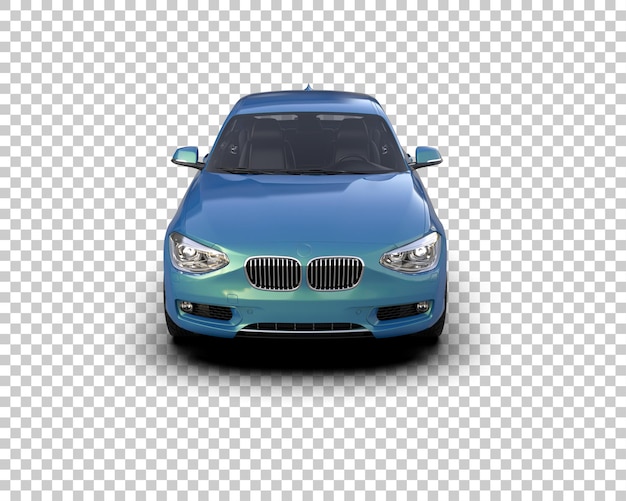 Ilustración de renderización 3D realista de un coche moderno aislado en el fondo