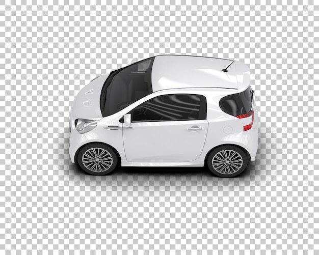 Ilustración de renderización 3D realista de un coche moderno aislado en el fondo