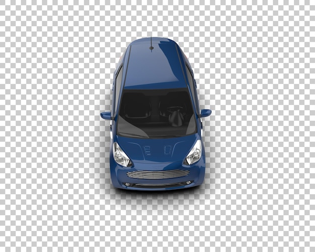 Ilustración de renderización 3D realista de un coche moderno aislado en el fondo