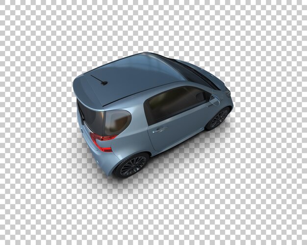 Ilustración de renderización 3D realista de un coche moderno aislado en el fondo