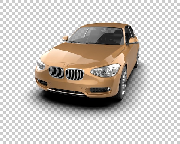 Ilustración de renderización 3D realista de un coche moderno aislado en el fondo