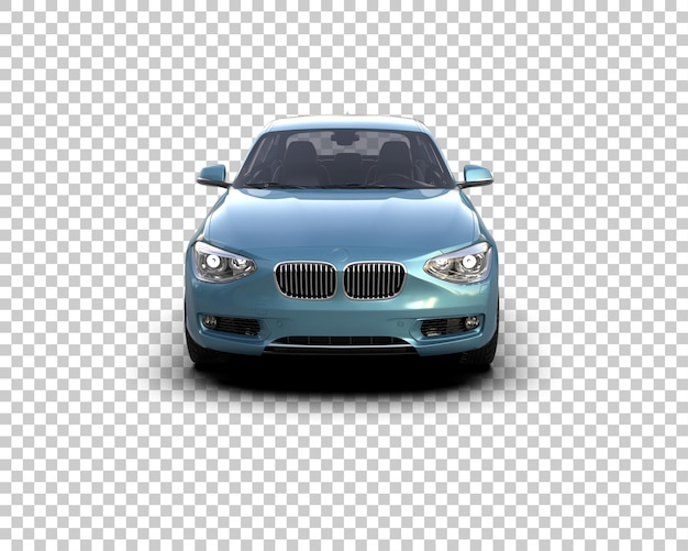 Ilustración de renderización 3D realista de un coche moderno aislado en el fondo