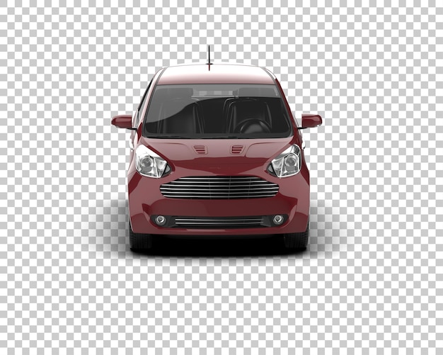 Ilustración de renderización 3D realista de un coche moderno aislado en el fondo
