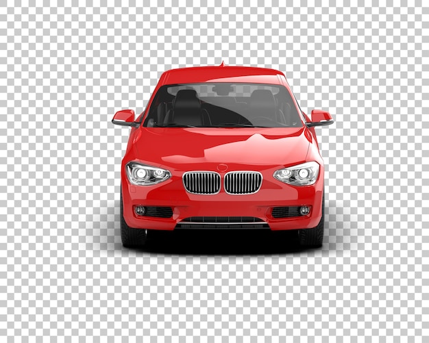 Ilustración de renderización 3D realista de un coche moderno aislado en el fondo