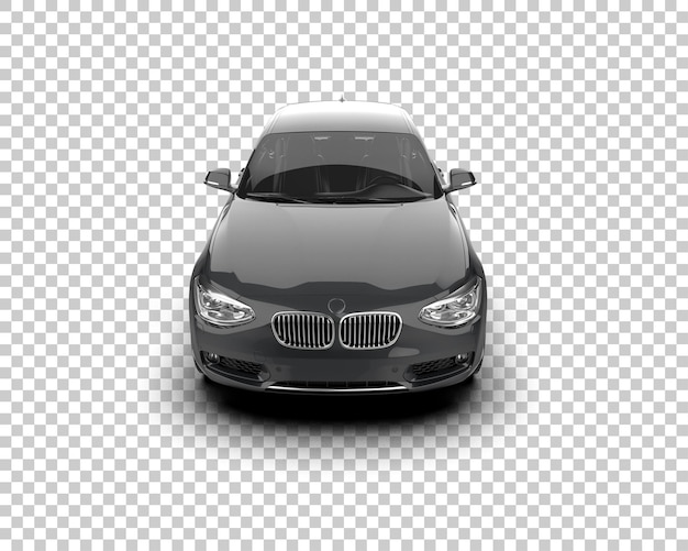 Ilustración de renderización 3D realista de un coche moderno aislado en el fondo