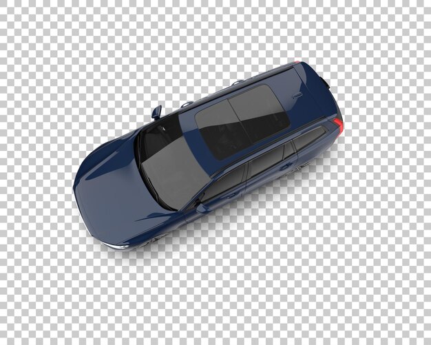 Ilustración de renderización 3D realista de un coche moderno aislado en el fondo