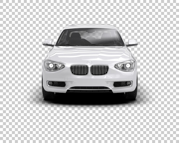 Ilustración de renderización 3D realista de un coche moderno aislado en el fondo