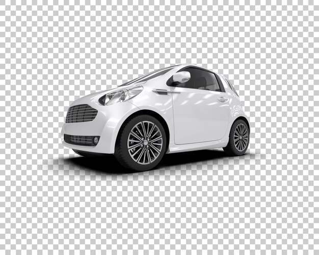 Ilustración de renderización 3D realista de un coche moderno aislado en el fondo
