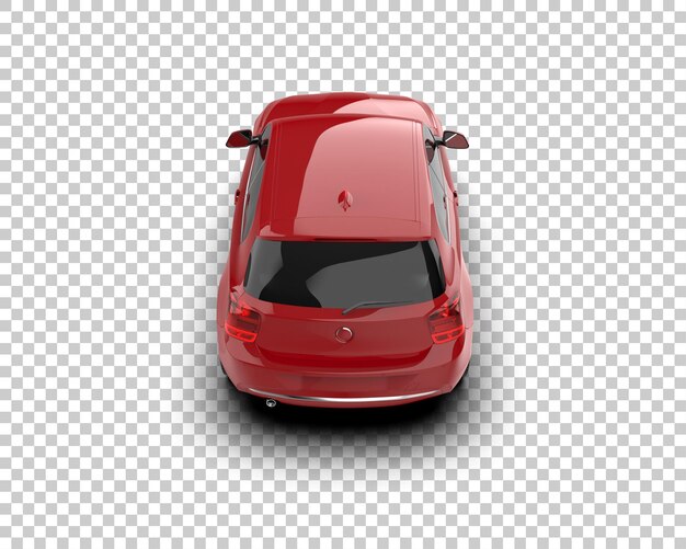 Ilustración de renderización 3D realista de un coche moderno aislado en el fondo