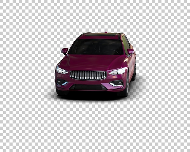 Ilustración de renderización 3D realista de un coche moderno aislado en el fondo