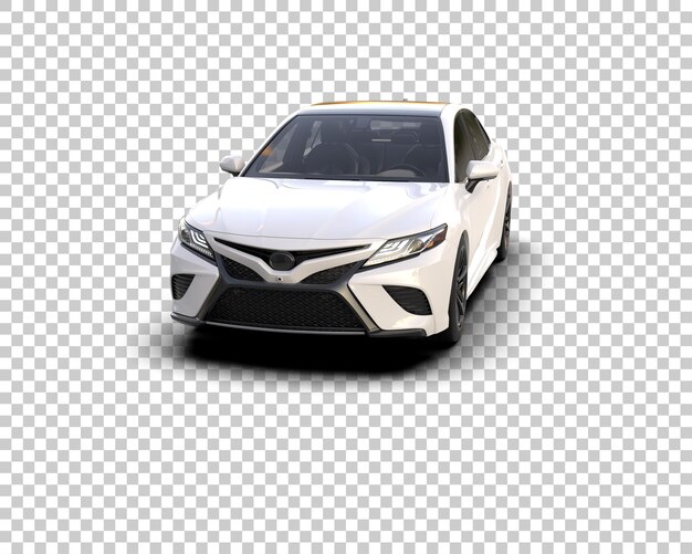 Ilustración de renderización 3D realista de un coche moderno aislado en el fondo
