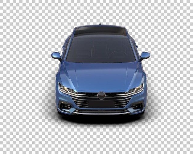 Ilustración de renderización 3D realista de un coche moderno aislado en el fondo