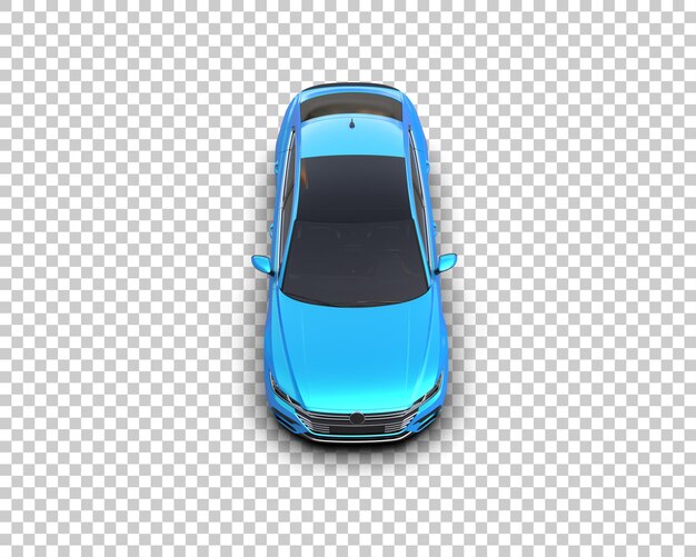 Ilustración de renderización 3D realista de un coche moderno aislado en el fondo