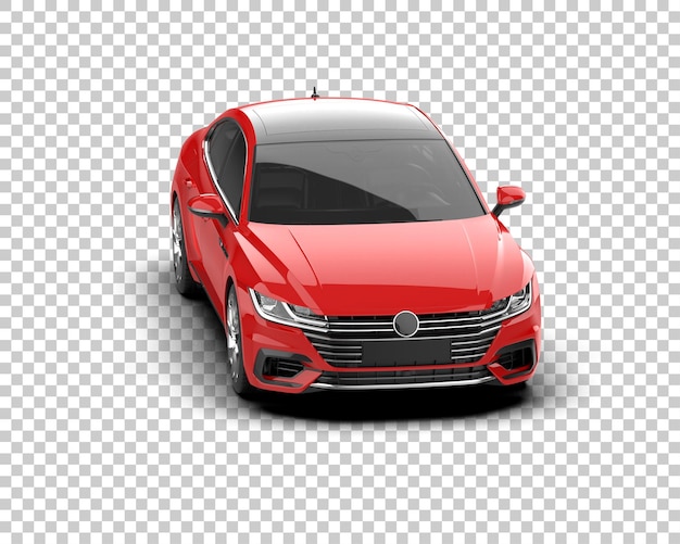 Ilustración de renderización 3D realista de un coche moderno aislado en el fondo