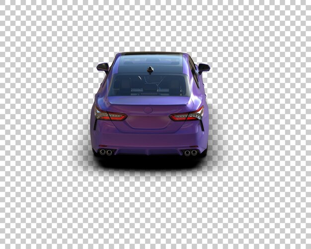 Ilustración de renderización 3D realista de un coche moderno aislado en el fondo