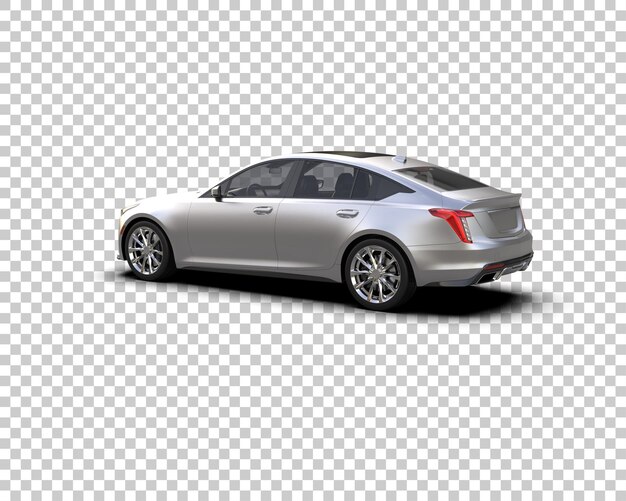Ilustración de renderización 3D realista de un coche moderno aislado en el fondo