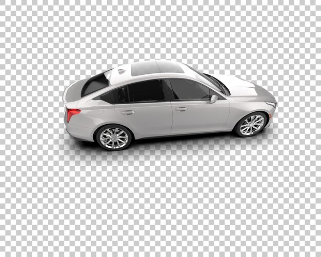 Ilustración de renderización 3D realista de un coche moderno aislado en el fondo
