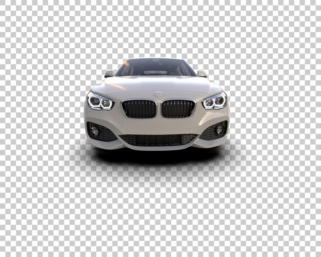 Ilustración de renderización 3D realista de un coche moderno aislado en el fondo