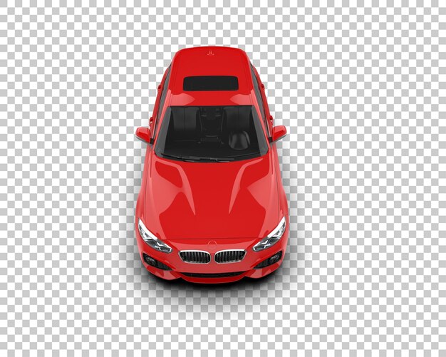Ilustración de renderización 3D realista de un coche moderno aislado en el fondo