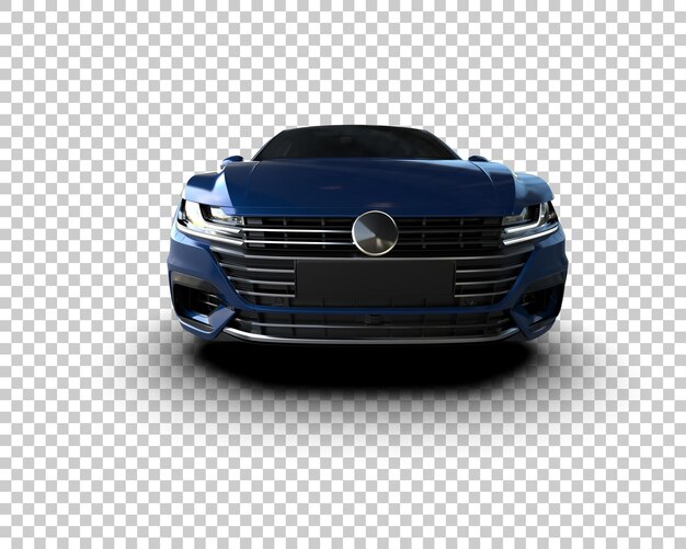 Ilustración de renderización 3D realista de un coche moderno aislado en el fondo