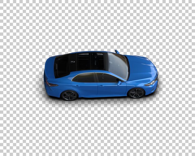 Ilustración de renderización 3D realista de un coche moderno aislado en el fondo
