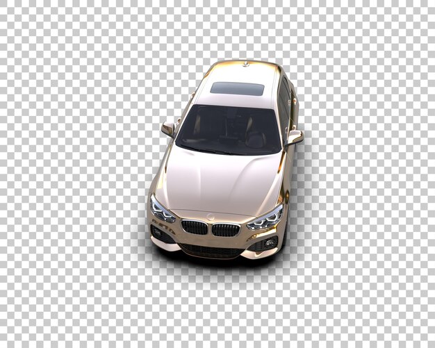 Ilustración de renderización 3D realista de un coche moderno aislado en el fondo