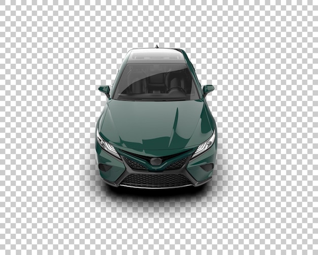 Ilustración de renderización 3D realista de un coche moderno aislado en el fondo