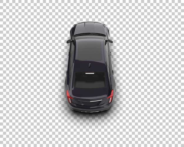 Ilustración de renderización 3D realista de un coche moderno aislado en el fondo