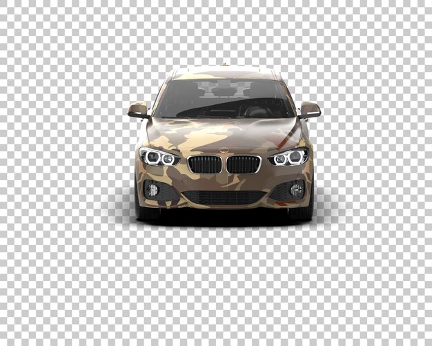 Ilustración de renderización 3D realista de un coche moderno aislado en el fondo