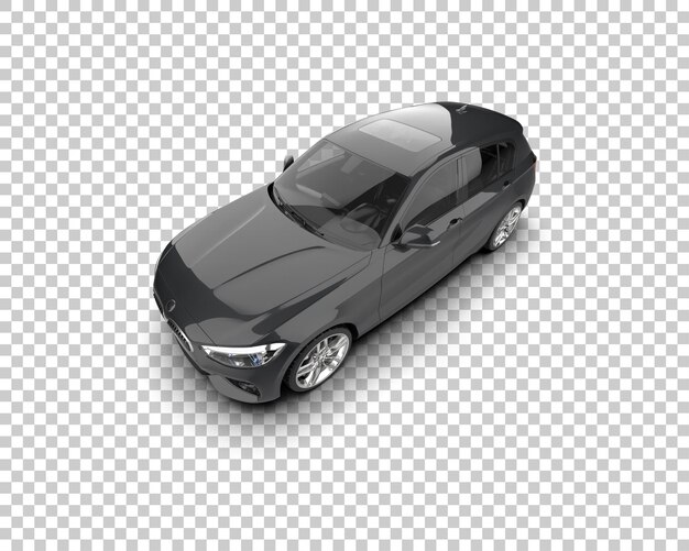 Ilustración de renderización 3D realista de un coche moderno aislado en el fondo