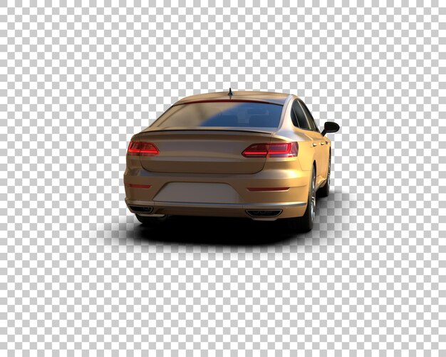 Ilustración de renderización 3D realista de un coche moderno aislado en el fondo