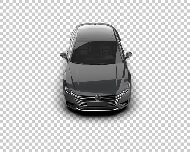 Ilustración de renderización 3D realista de un coche moderno aislado en el fondo