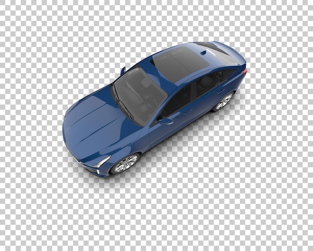 Ilustración de renderización 3D realista de un coche moderno aislado en el fondo