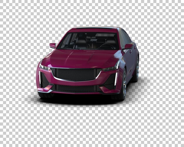 Ilustración de renderización 3D realista de un coche moderno aislado en el fondo